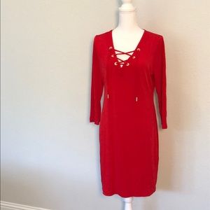Calvin Klein | Long Sleeve Dress Red 12